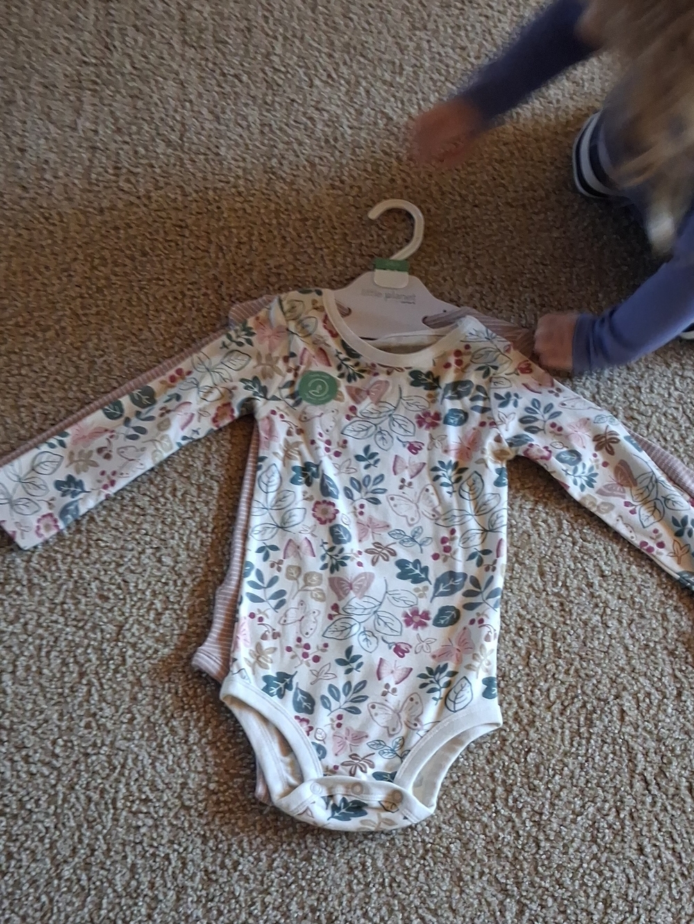 Little Planet 24M Carter's Baby Girl Long Sleeve Bodysuit Onesies Floral